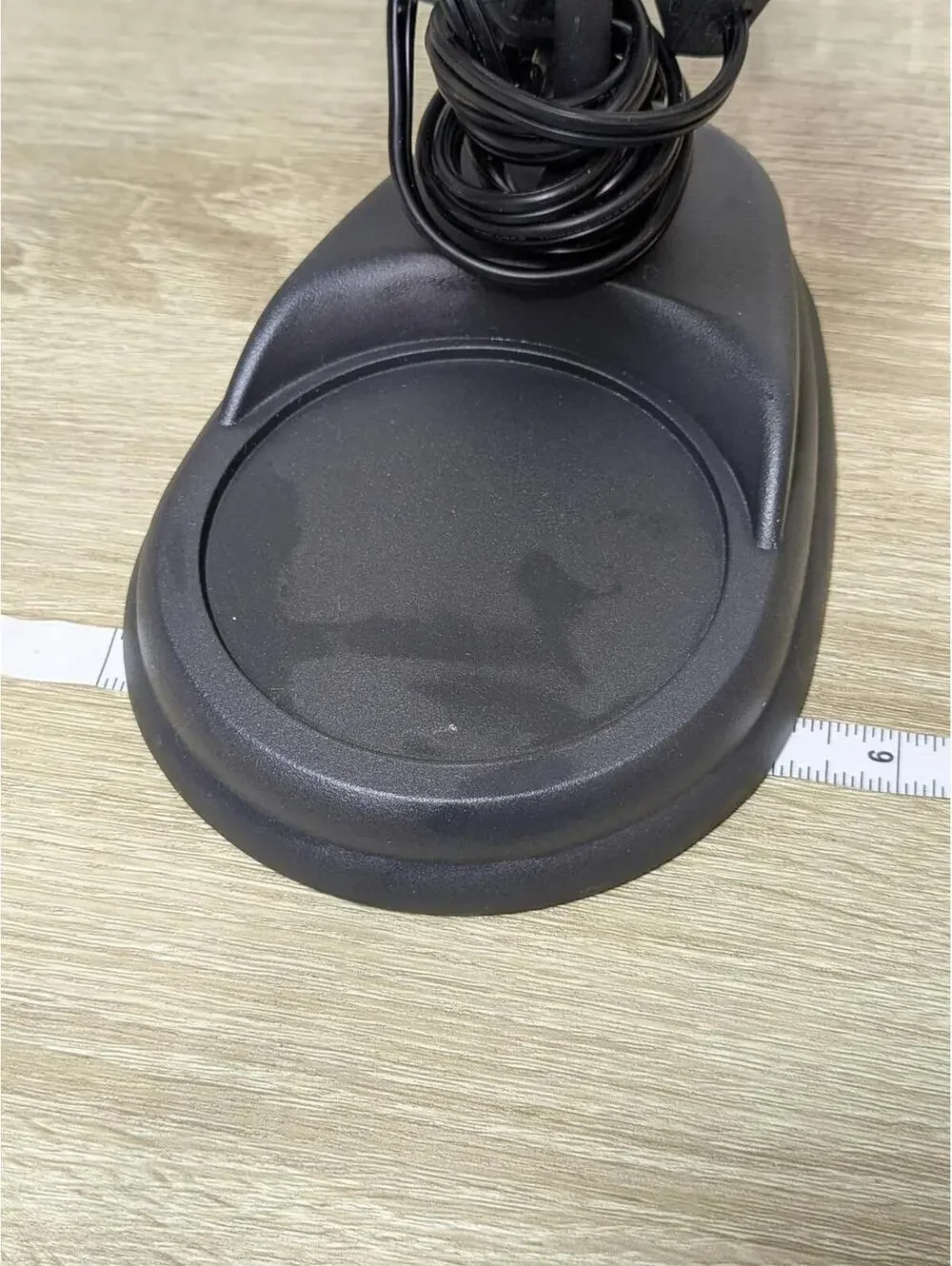 Desk Lamp with Frosted Glass Shade and Black Base